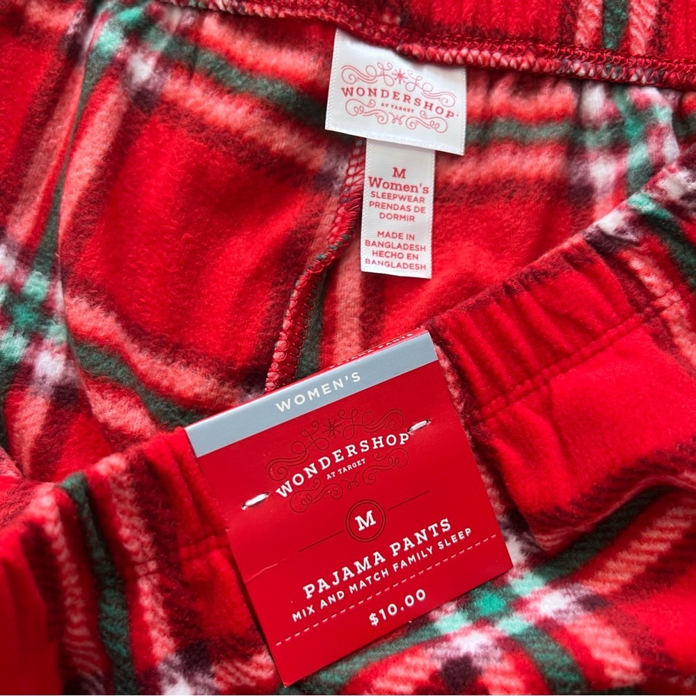 Wondershop Women's Red Plaid Lounge Pajama Pants- Size M - Picture 7 of 9